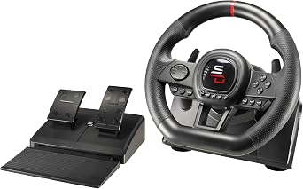 Subsonic Superdrive - SV650 Racing steering wheel with pedal and paddle shifters for Xbox Serie X/S, Switch, PS4, Xbox One, PC programmable for all games