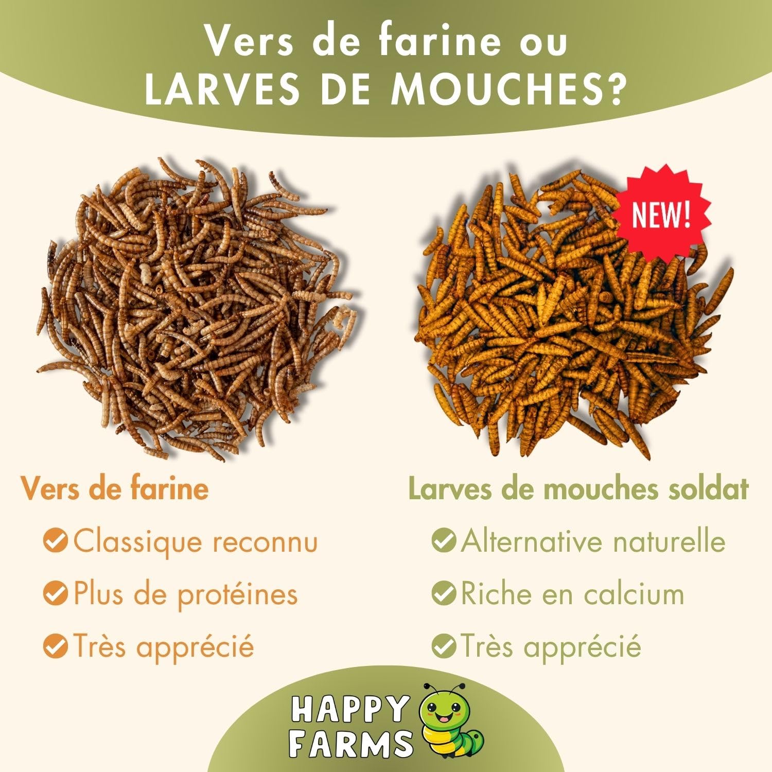 Larves de Mouches Soldats séchées 10 kg – Nourriture Naturelle Riche en protéines et Calcium pour Oiseaux Sauvages et hérissons – Alternative aux vers de Farine