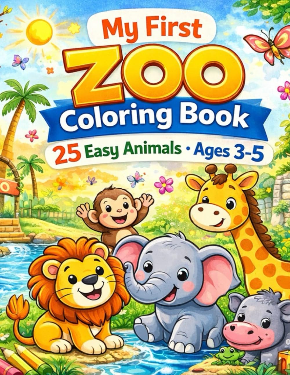 My First Zoo Coloring Book