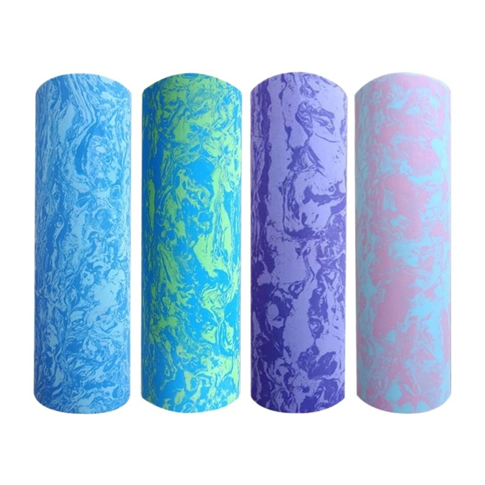 JINGYAN Rulli di gomma piuma Iridescent Yoga Foam Roller Pilates Block High Density Floating Gym Fitness Body Massage(A)