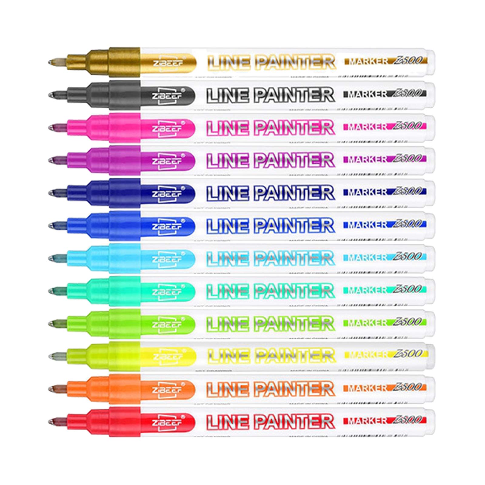 5 set 8/12 colori metallizzati pennarelli glitter scrittura Doodle Dazzle Pen Mark 12 colori