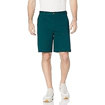 Amazon Essentials Pantaloncini Chino vestibilità Classica, 23cm Uomo, Verde Scuro, 33W