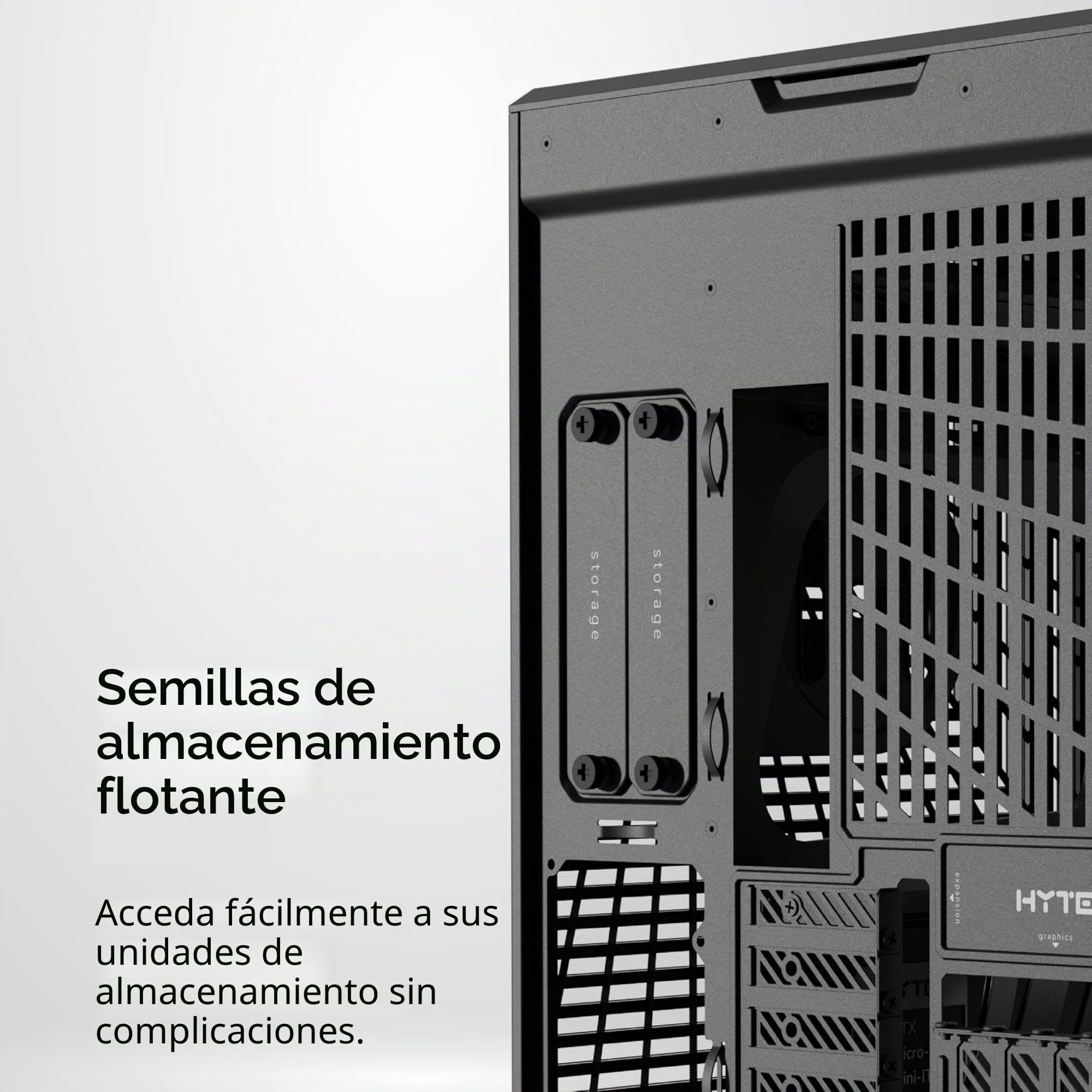 Hyte Y70 Touch Infinite Dual Chamber ATX Mid Tower - Funda estética Moderna con Pantalla táctil LCD de 2.5K integrada, Color Negro