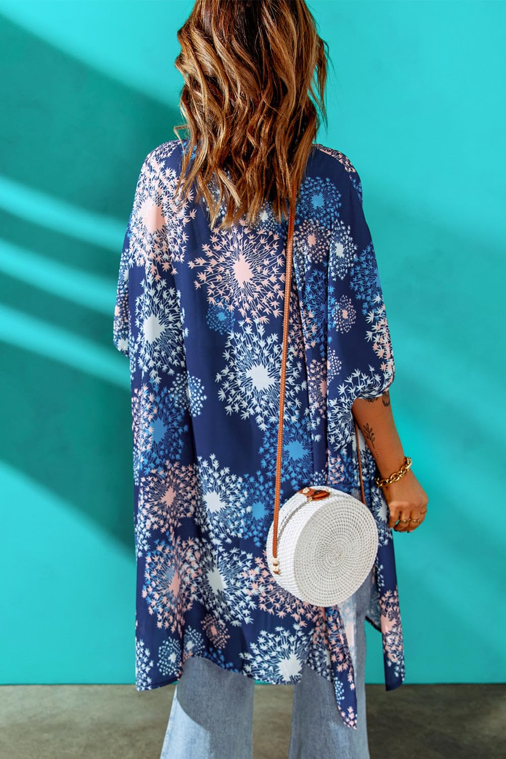 Kimono für Damen Sommer Strickjacken Open Front Badeanzug Cover Up Hawaiian Beach Shirts 2026