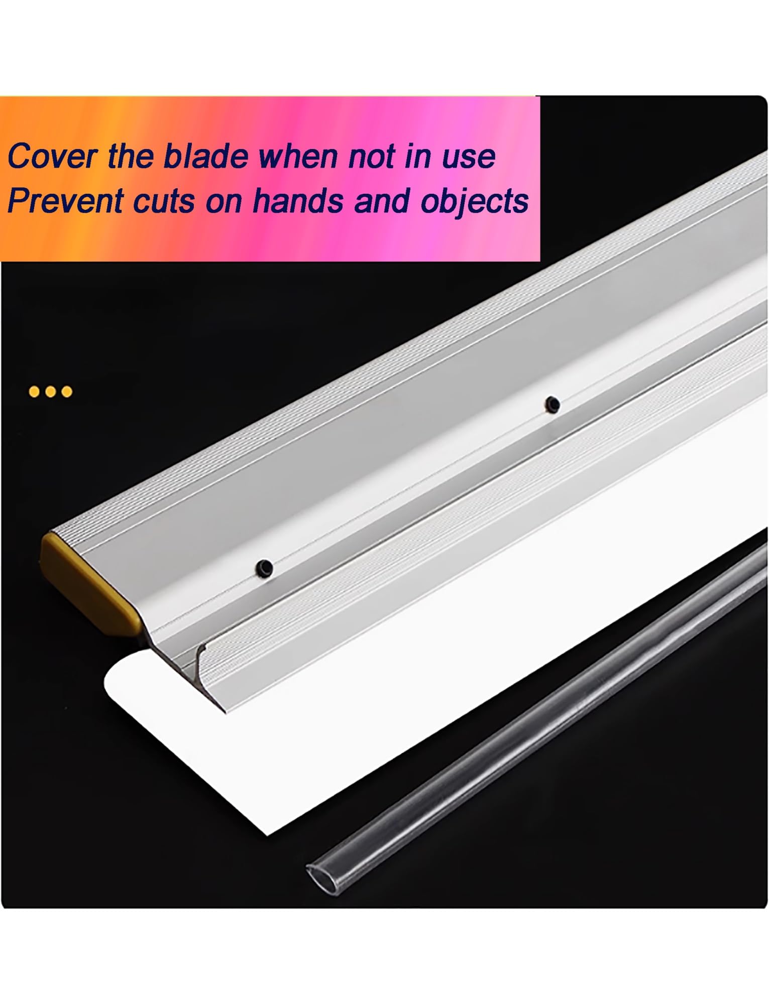 Herramienta de raspado de aleación de aluminio – Raspador de ángulo recto de 90° for nivelar mortero, masilla y yeso – Regla de nivelación de esquinas de pared(120x11.5cm/47.3x4.5")
