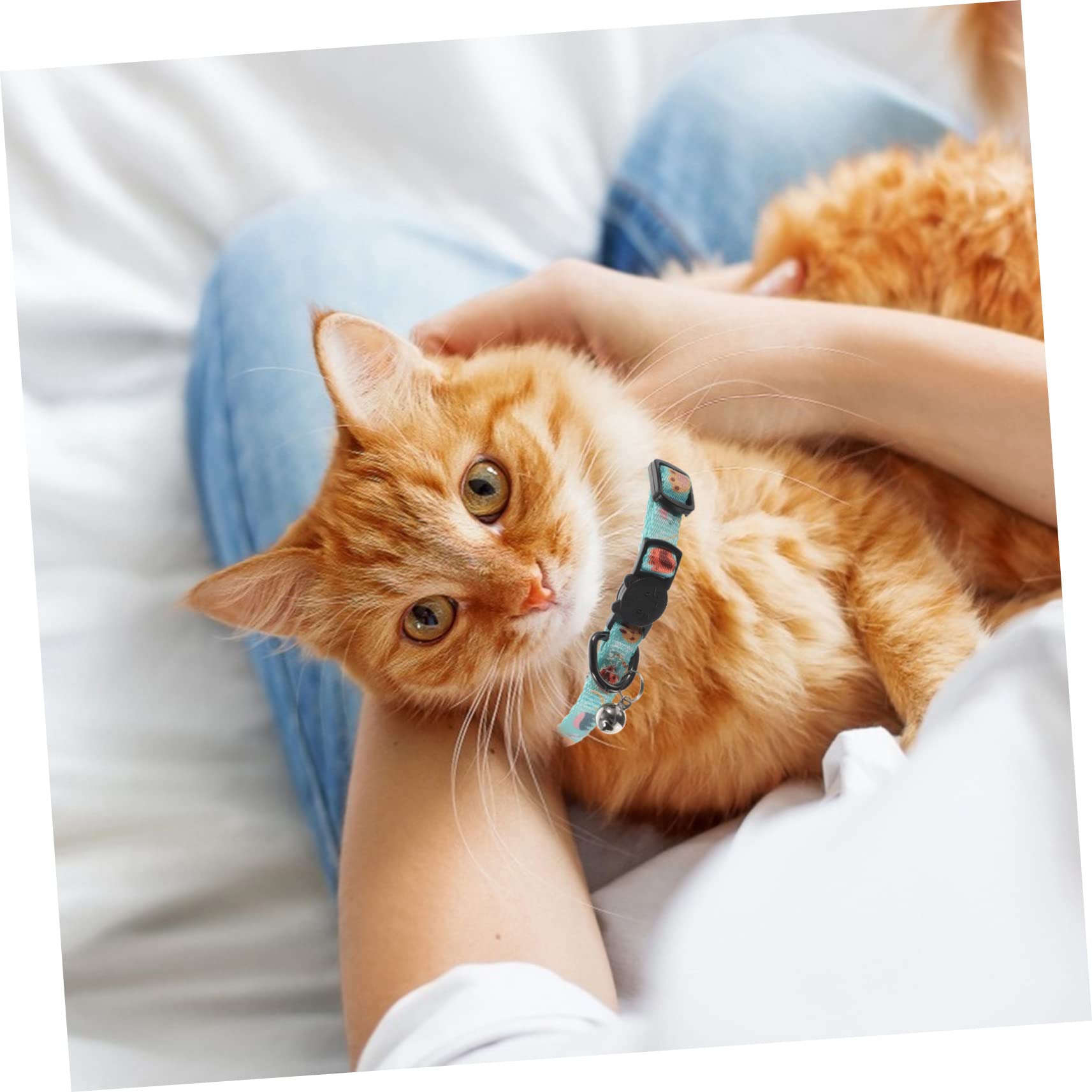Mipcase 10stücke Verstellbares Katzenhalsband Mit Glocke Sicherer Ausbruchsschutz Für Kätzchen Atmungsaktiv Und Hautfreundlich Für Kleine Tiere Süßes Design