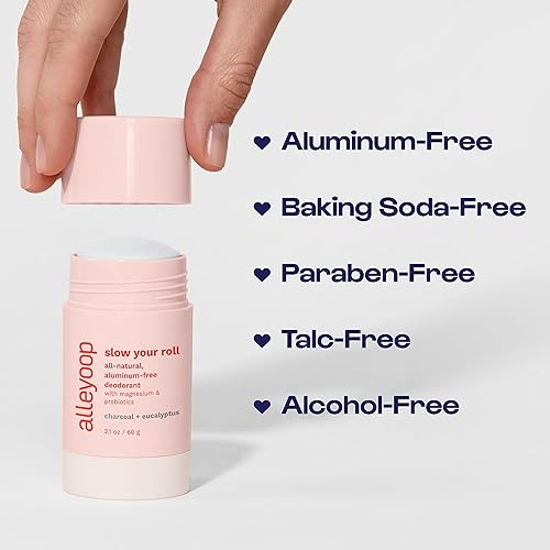 Miniatura 4 de Alleyoop Slow Your Roll Desodorante totalmente natural para mujeres y hombres en eucalipto de carbón, formulado con hidróxido de magnesio,
