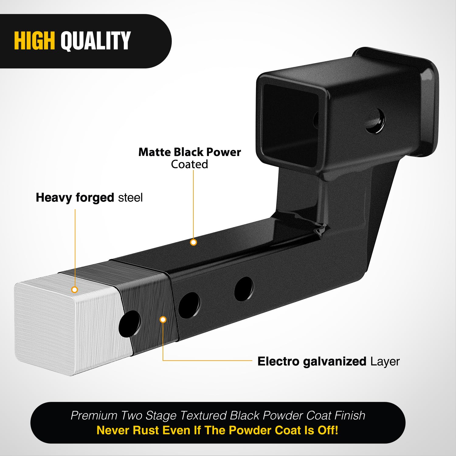 Snapklik.com : Nilight Trailer Hitch Extension Riser For 2 Inch Receiver