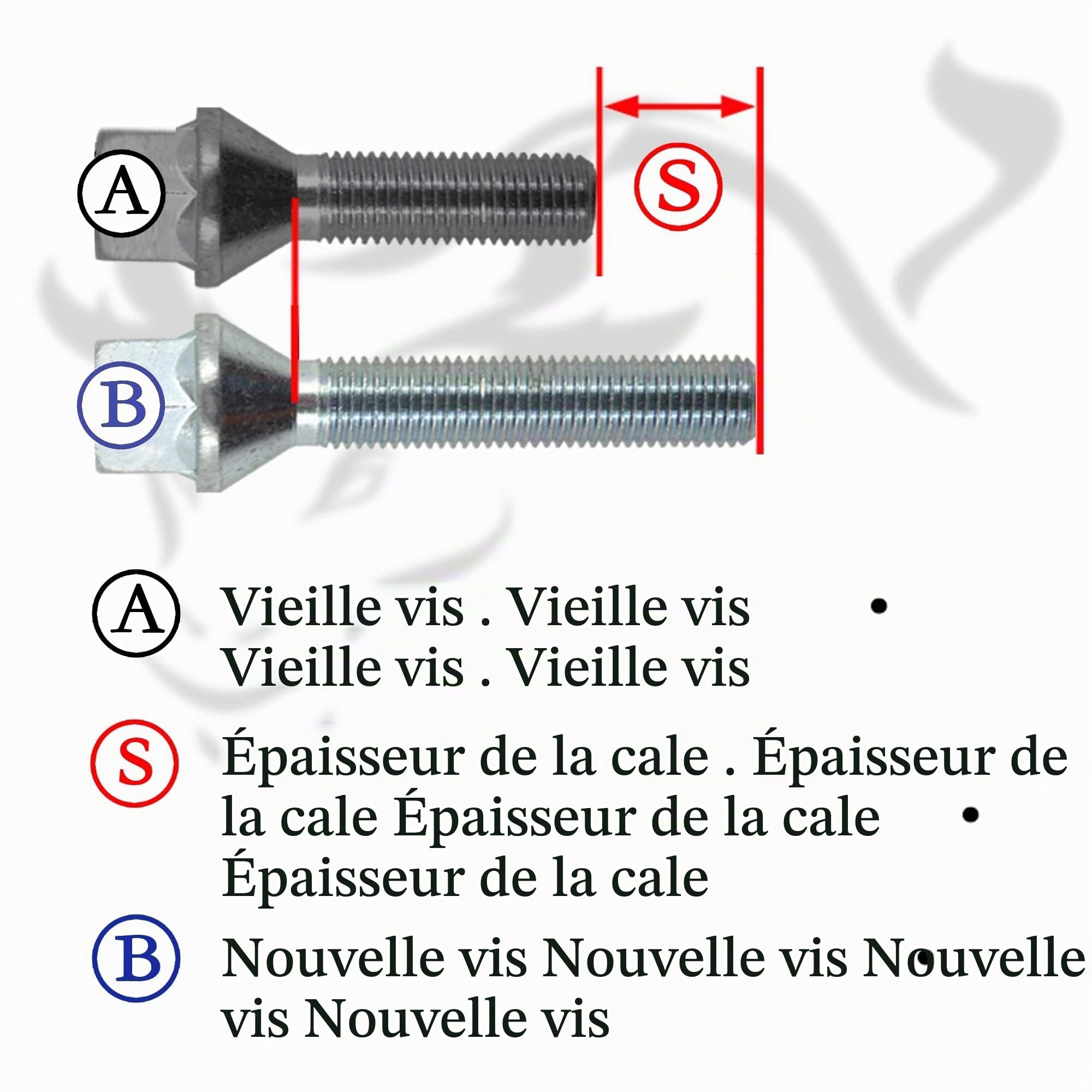 790001 Cales Elargisseurs de voies 10mm (paire) - 5mm (épaisseur par Cale) incl. boulonnerie Entraxe (LK) 5x110 / 5x108 Alésage 65,1mm