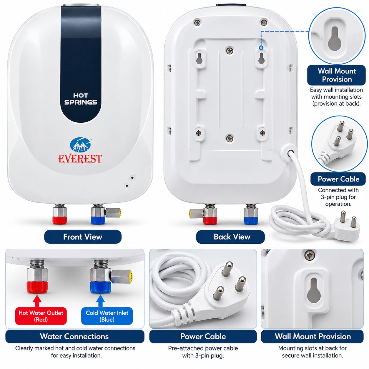 Everest Instant Water Heater - 3L Hot Water On Demand -2