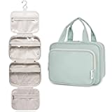 Hanging Toiletry Bag for Women Travel Makeup Bag Organizer Toiletries Bag for Travel Size Essentials Accessories Cosmetics (Mint Green (Medium))
