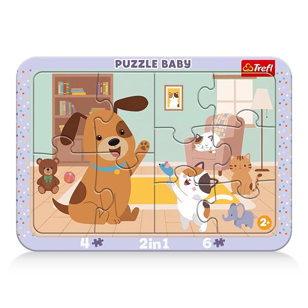 Trefl – Puzzle Ramkowe Baby Jak Pies z Kotem,