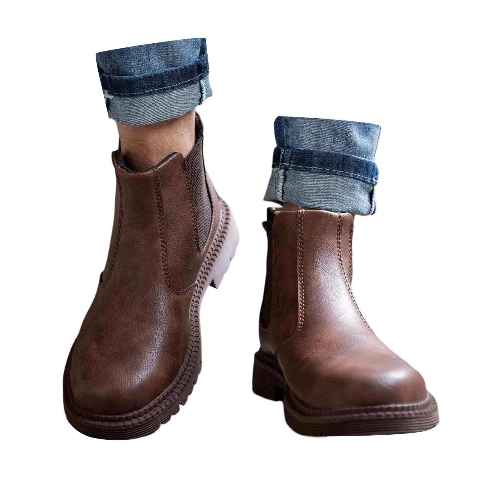 Chaussures De Travail Chaussures De Sécurité Imperméables pour Homme Et Femme Bottes De Sécurité Chelsea Légères Chaussures De Protection Antidérapantes Chaussures en Cuir À Bout en Acier Respirantes