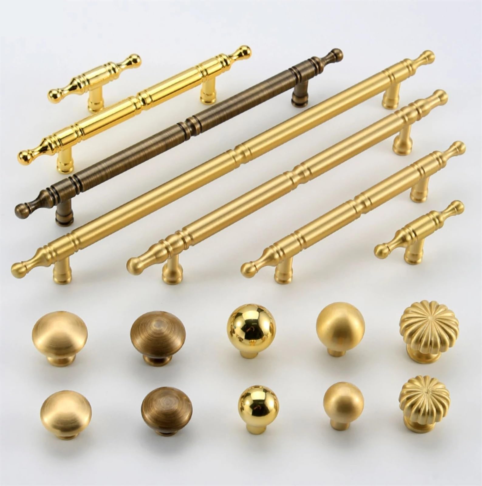 Acldoyyv Brass-96Mm Solid Brass Cabinet Handle Furniture Knob And Handle Drawer Pulls Cupboard Wardrobe Kitchen Stain Handle 1Pcs (Color : )