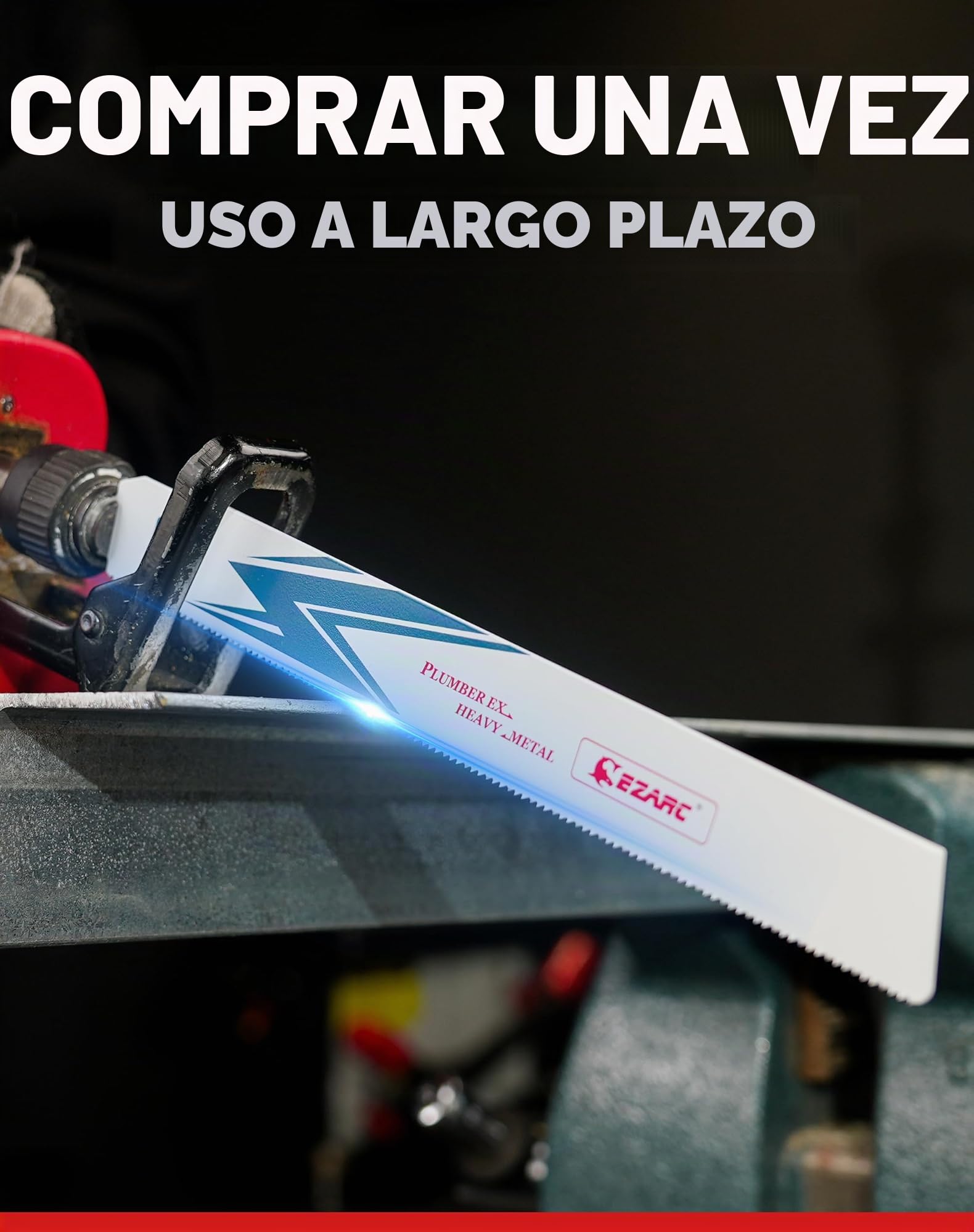 EZARC Hojas de sierra sable Bimetálica Cobalt R1226PM+ 300mm 14TPI puede Cortar Metal Pesado - 5 piezas