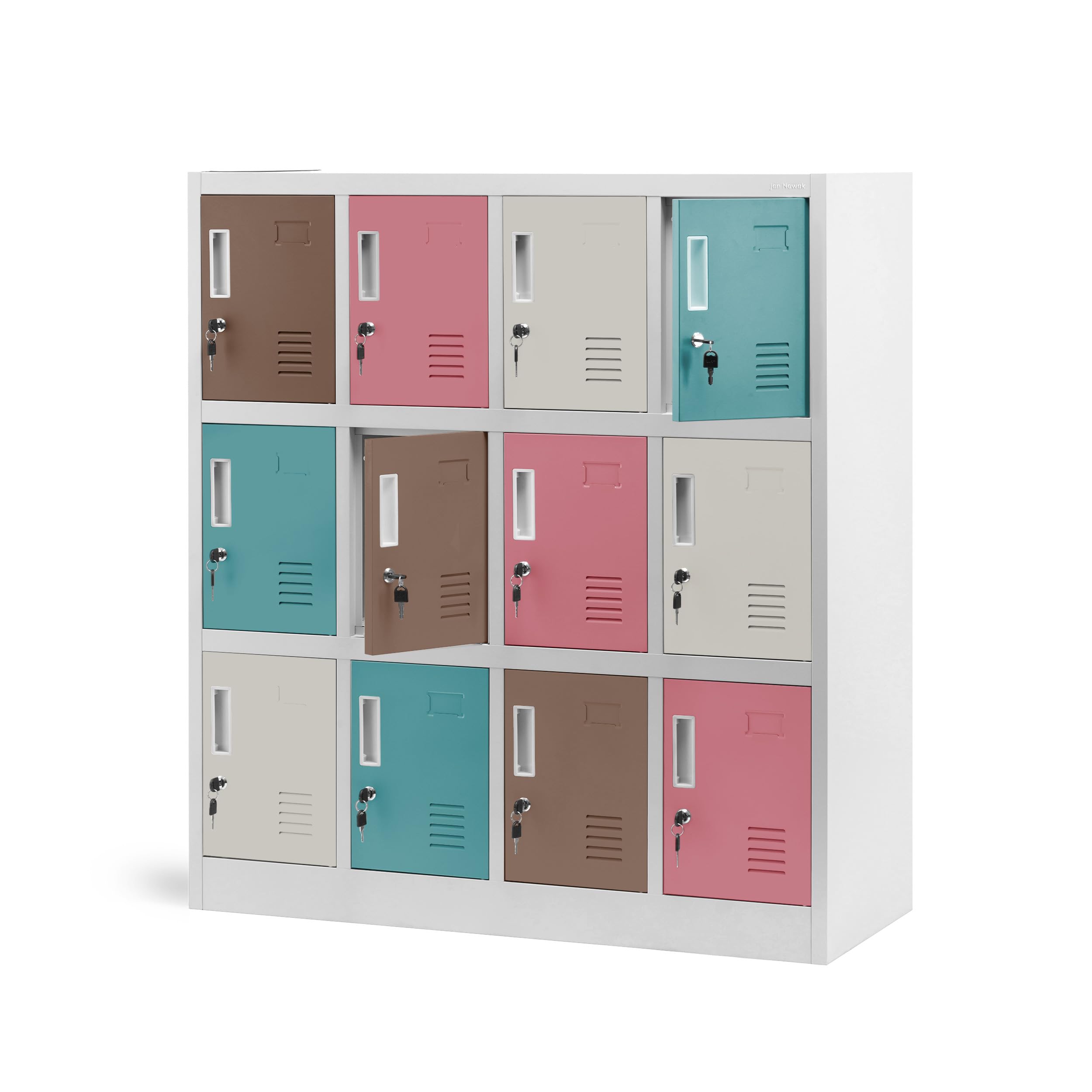 Casier metallique 12 compartiments Jan Nowak 4B3A armoire vestiaire 120cm