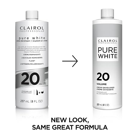 Clairol Professional Pure White 20 Volume Hair Developers for Lightening & Gray Coverage