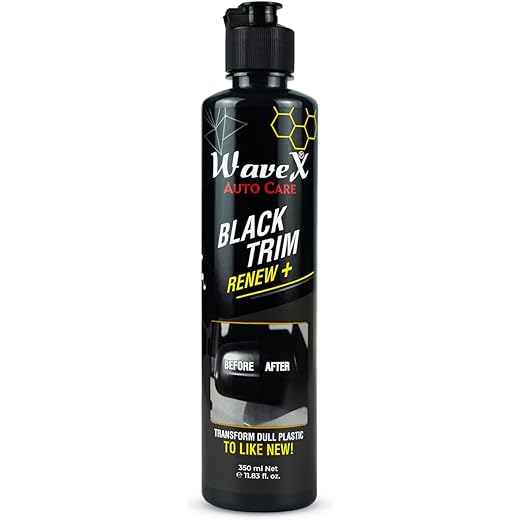 Wavex Black Trim Renew Plus | 350ml Plastic & Rubber Restorer | Revives Faded Exterior Trim & Bumpers | Long-Lasting UV Protection | Wash Resistant
