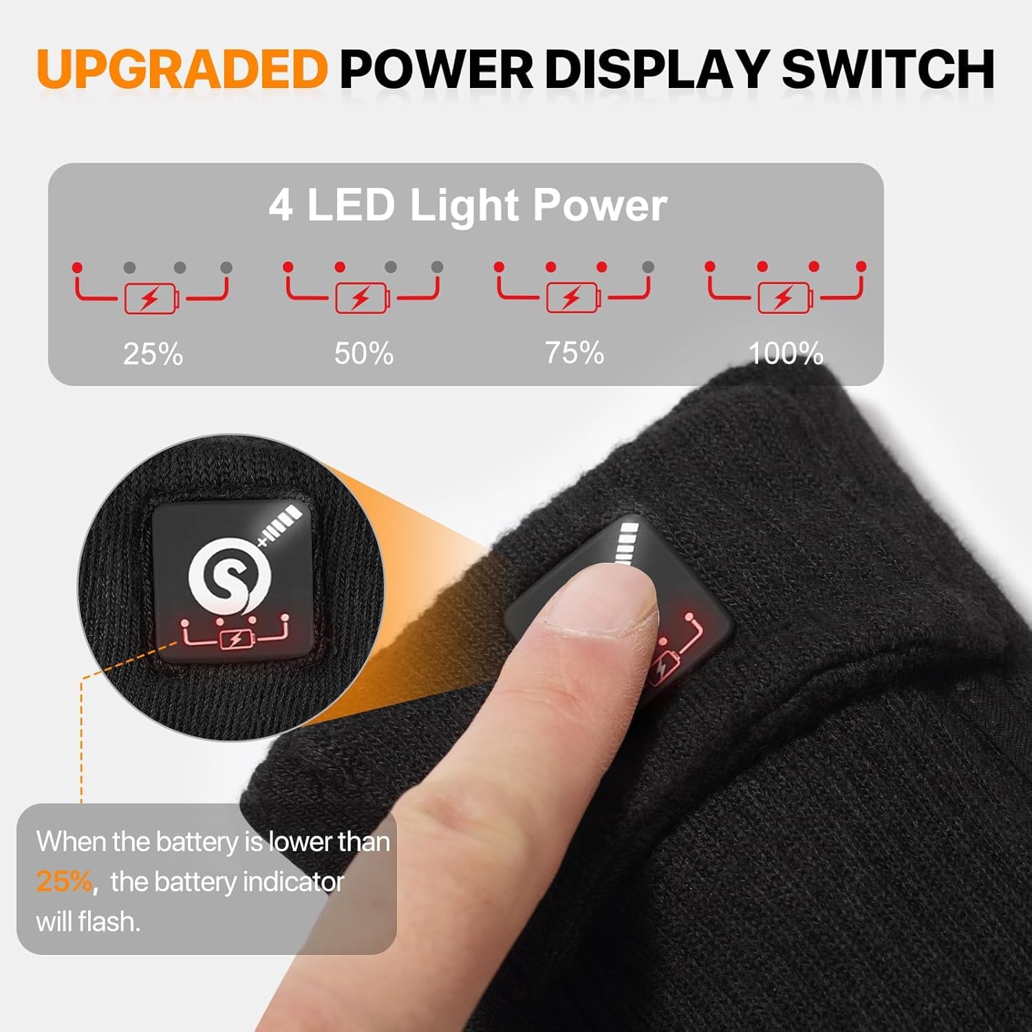 SNOW DEER Heated Socks for Men Women, 7.4V Rechargeable Battery Electric Ski Foot Warmer for Hunting Fishing Camping Hiking Skiing