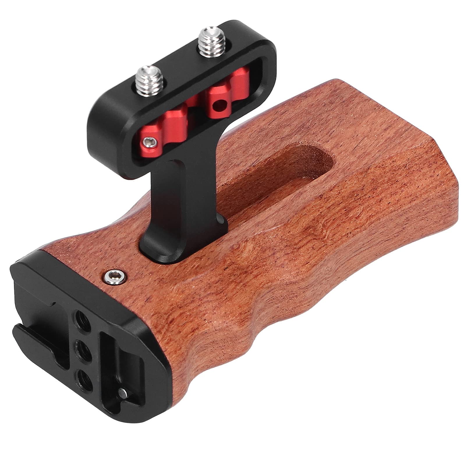 Jaula Universal para Cámara de Vídeo, de Madera con Soporte de Zapata Fría para Monitor, Iluminación de Micrófono, Orificio para Tornillo de 1/4 Pulgadas