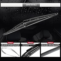 Vista 4 de Conjunto de limpiaparabrisas trasero para Nissan Pathfinder 2013 2014 2015 2016 2017 2018 2019 2020 – Juego de repuesto de limpiaparabrisas trasero