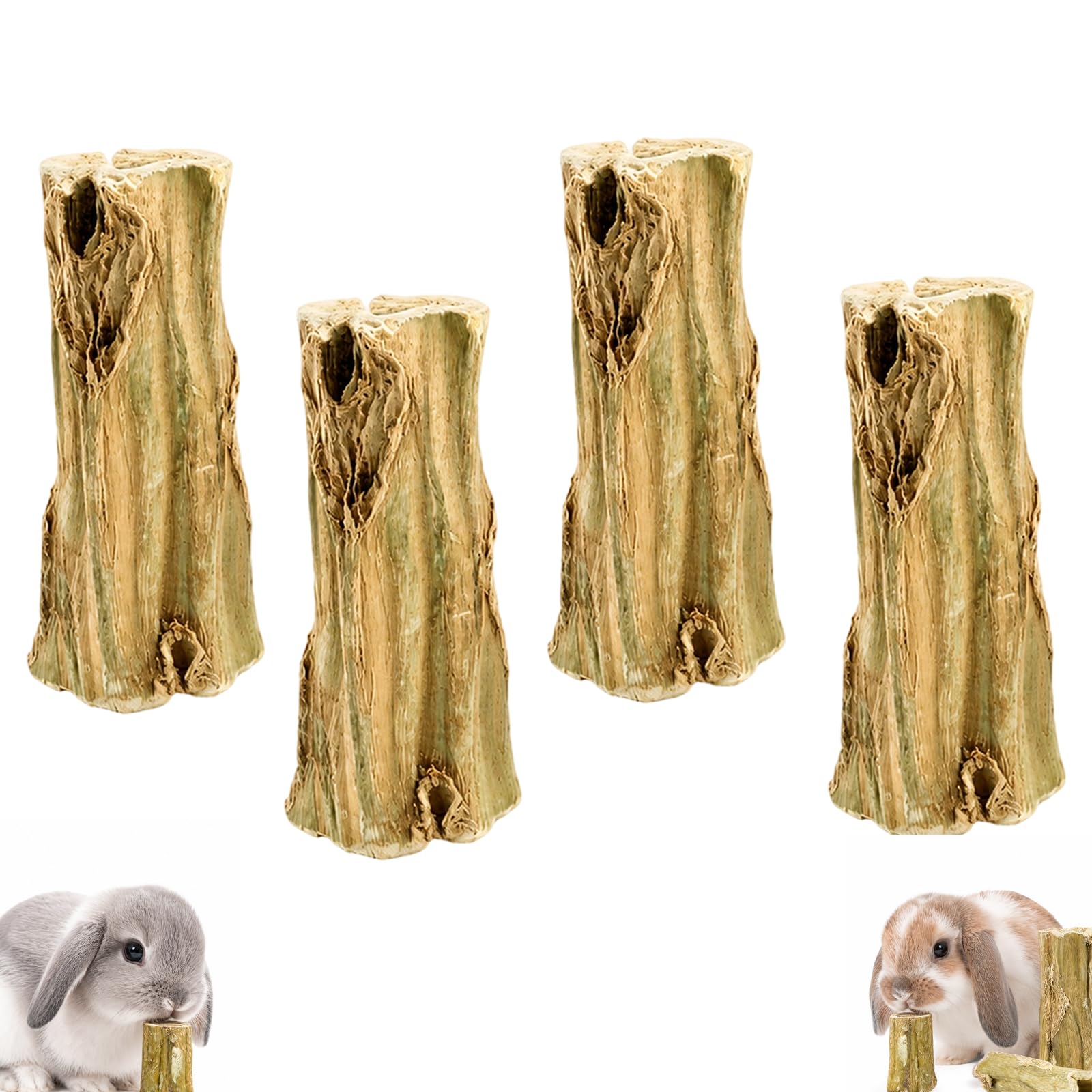 QhgPnt 3 Pcs Rabbit Chew Toys, Natural Papaya Vine, Dental Health and Digestive Support for Rabbits, Guinea Pigs, Hamsters and Chinchillas