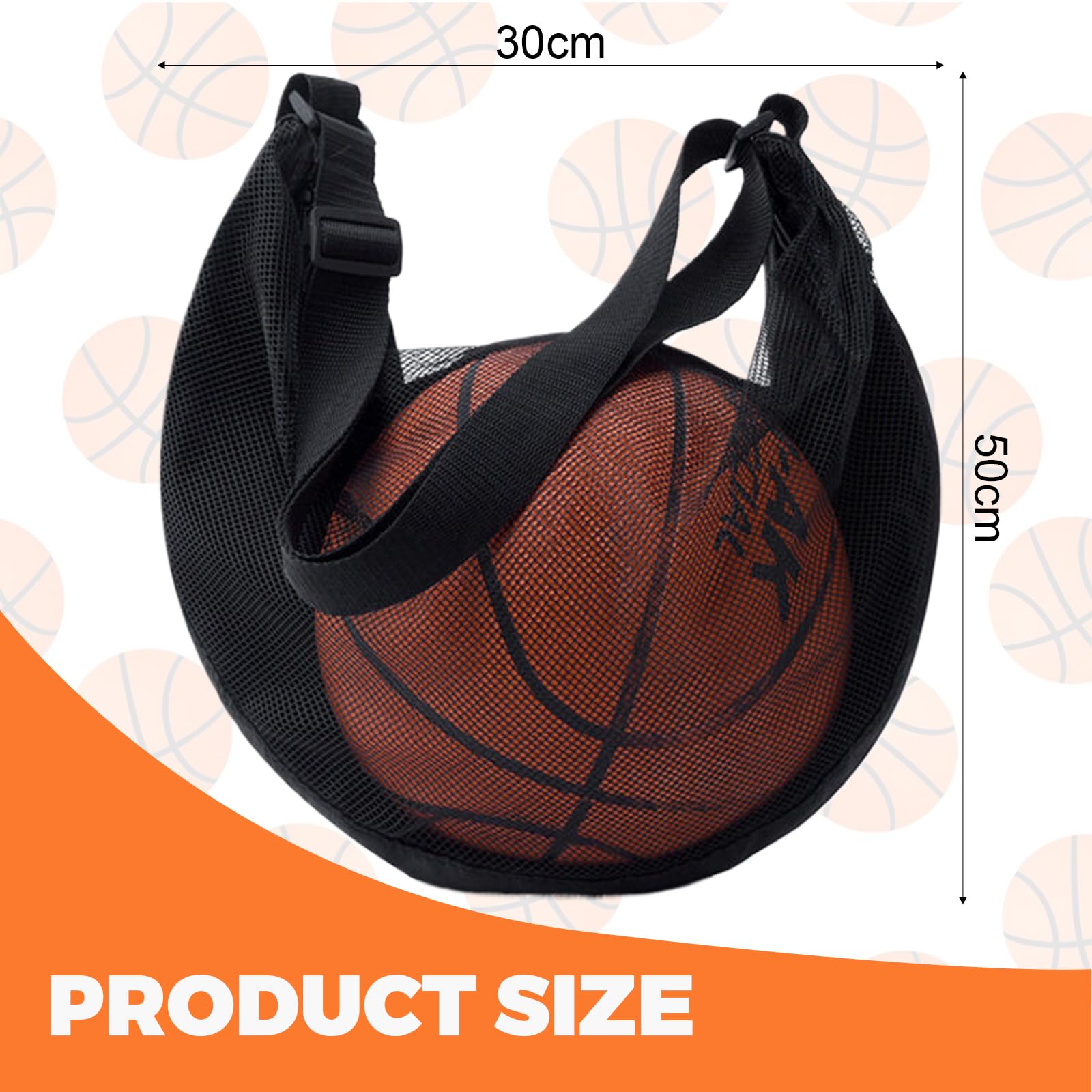 Sac à Dos de Basketball, Poche Filet, Accessoires de Basketball, sac à dos, sac de basket-ball, poche filet avec mousqueton, poche filet pour le football, basket-ball