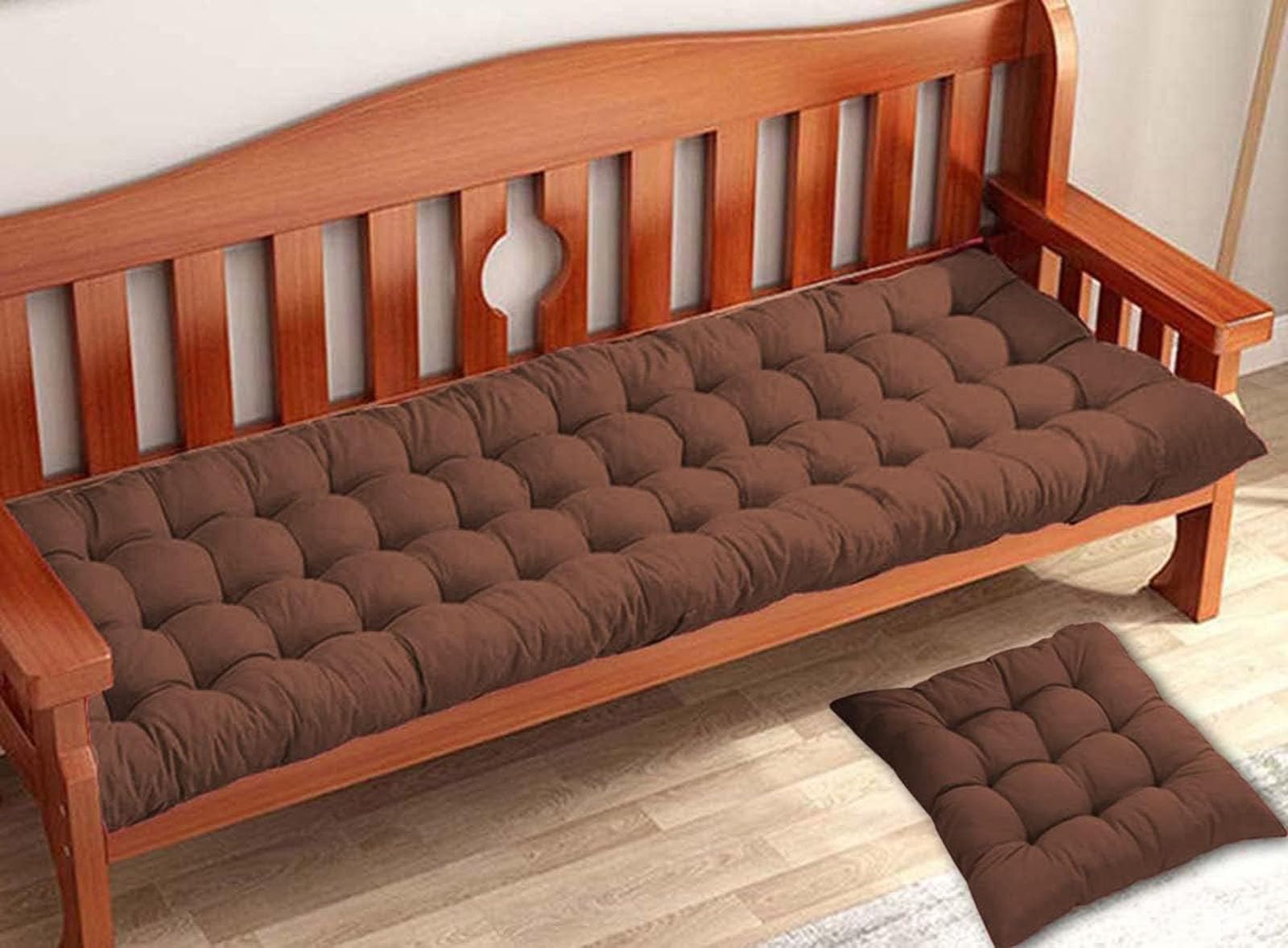 Cienkie poduszki na 2-3-osobową huśtawkę z szezlongiem do wewnątrz/na zewnątrz, 120 x 50 cm, wygodne i stylowe siedzisko do patio, ogrodu i użytku domowego