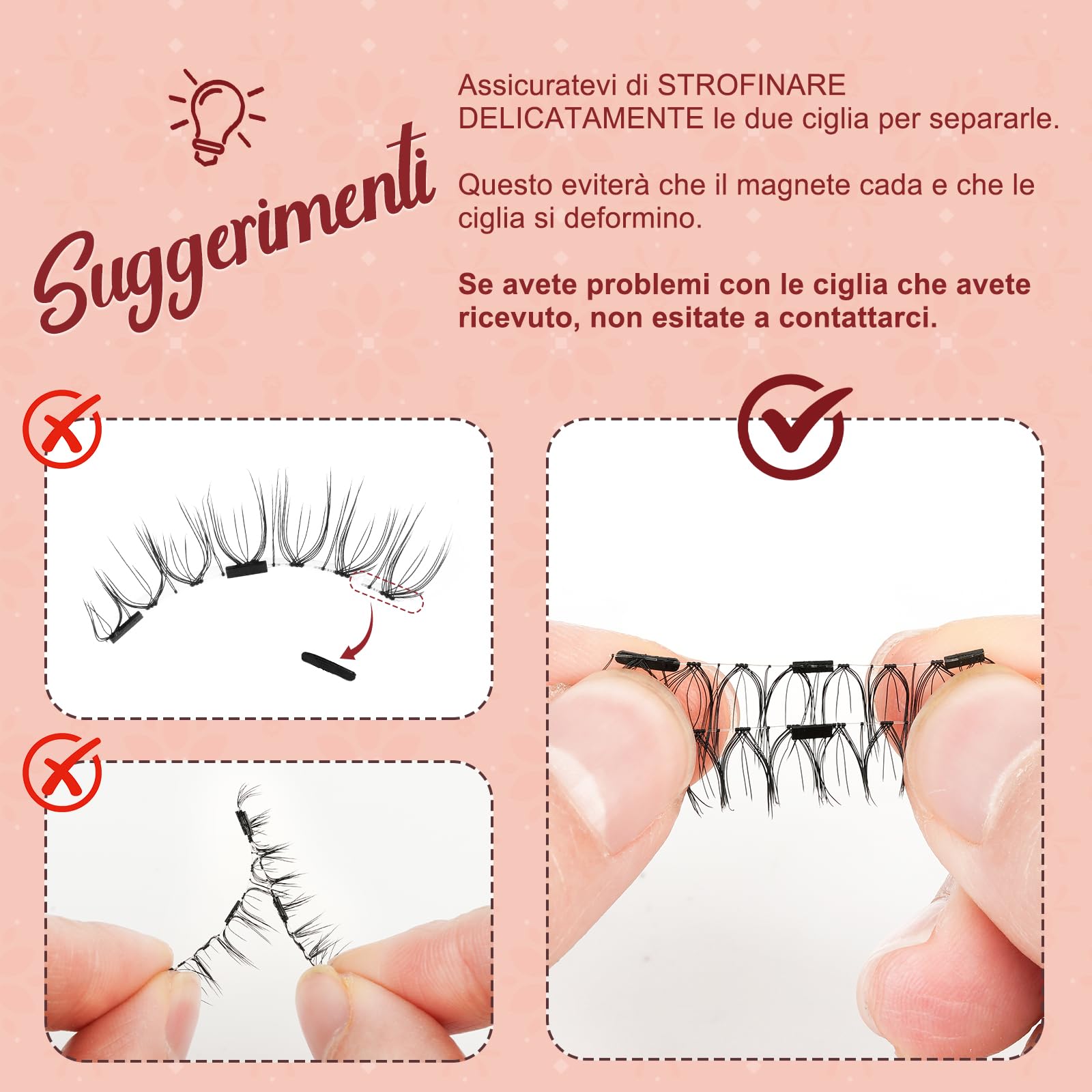 Higu Clace Ciglia Finte Magnetiche Con Applicatore, Non Richiedono Colla, Naturali E Realistiche, Facili Da Applicare E Rimuovere (Style-N8)
