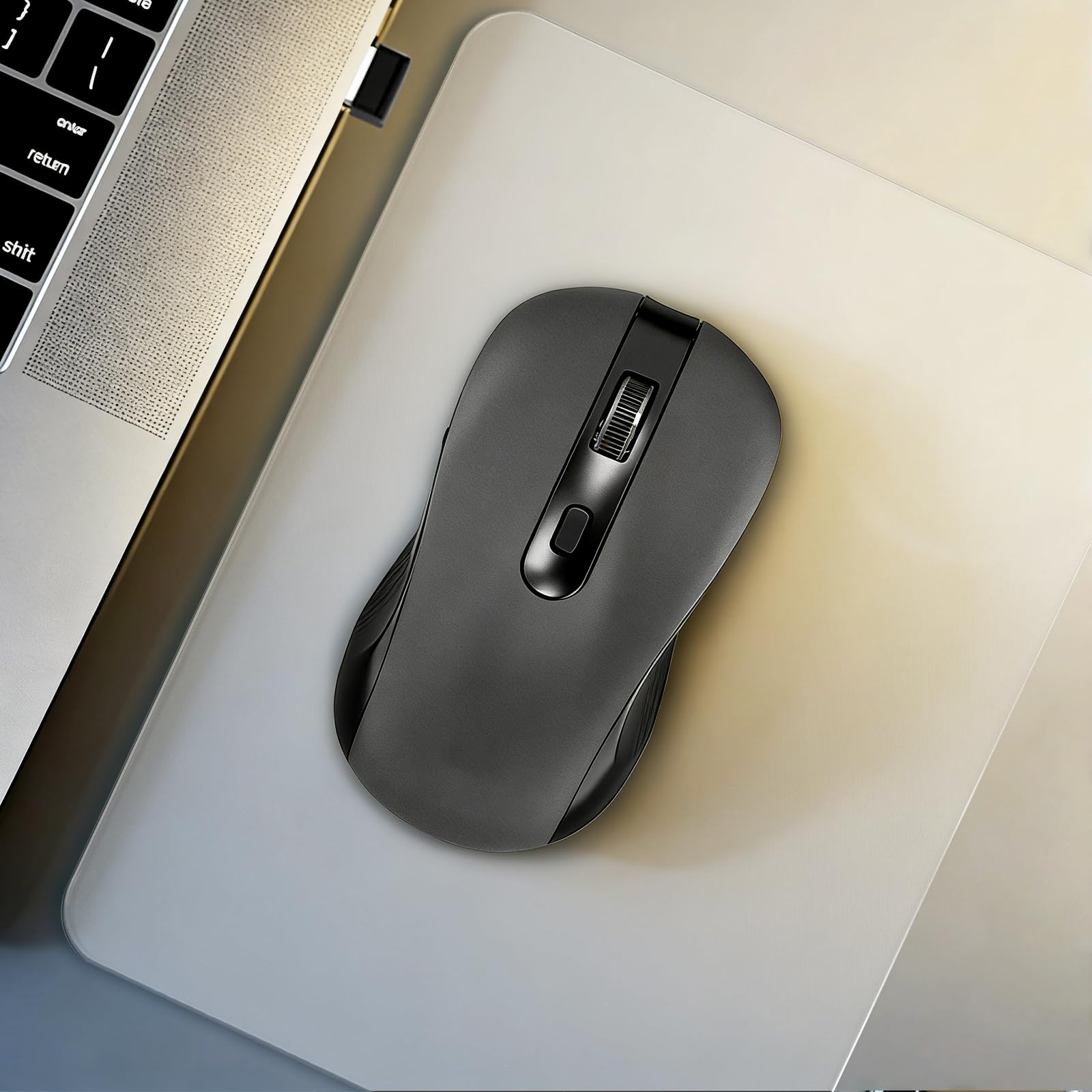 Yardwe Tappetino per Mouse in Vetro Temperato Trasparente, Stabile e Facile da Pulire, per Gaming e Protezione Desktop, per Appassionati di Videogiochi