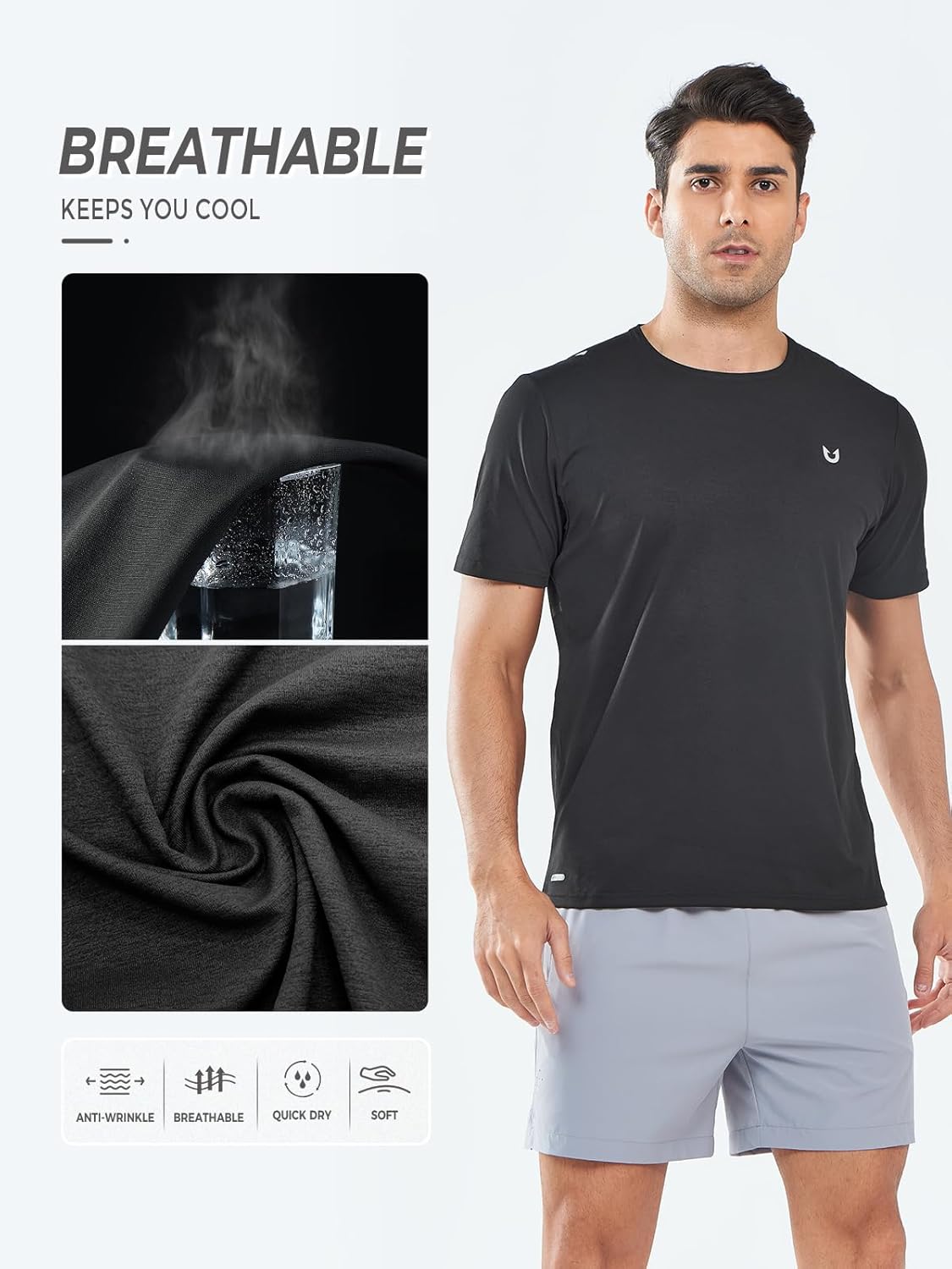 NORTHYARD Men's Workout Gym Shirts Quick Dry T-Shirts Running Athletic Short Sleeve Shirt for Men - Image 4