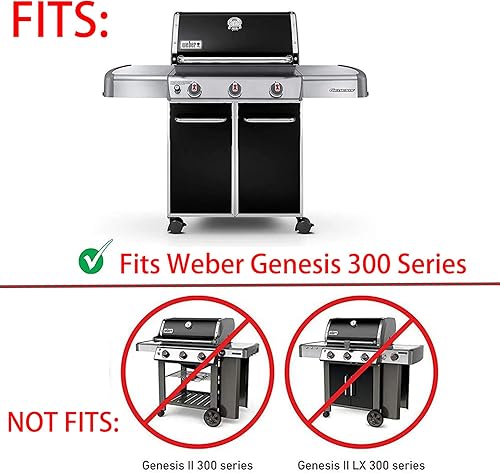 Miniatura 2 de Piezas de repuesto para Weber Genesis serie 300 con control frontal, 7620 7621 Barras aromatizantes 65505 Deflectores de calor 62752 Kit de quemador