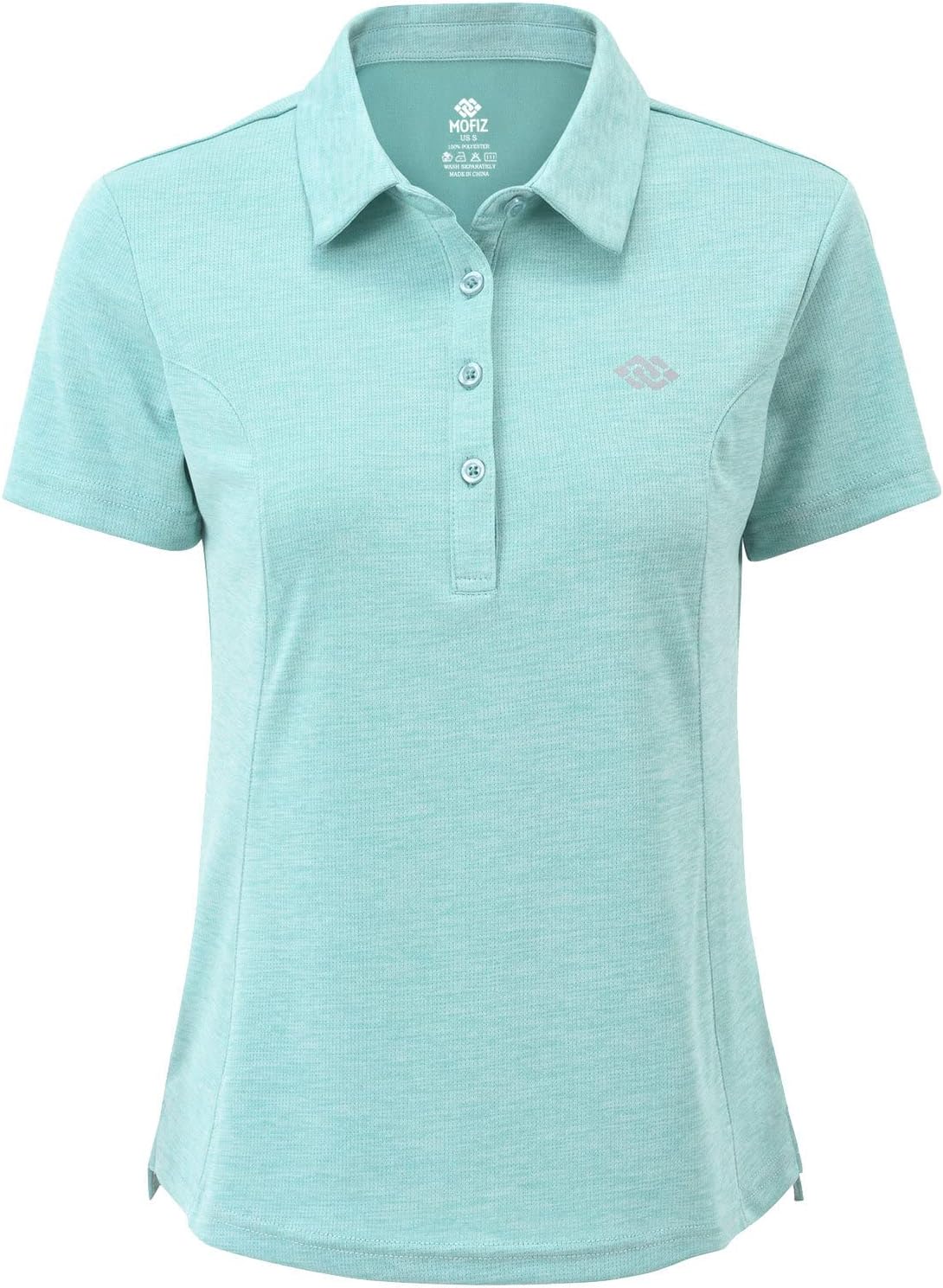 MoFiz Womens Short Sleeve Golf Polo Shirts Quick Dry Camo Lightweight UPF 50+ Tennis Sports Athletic Tops Casual