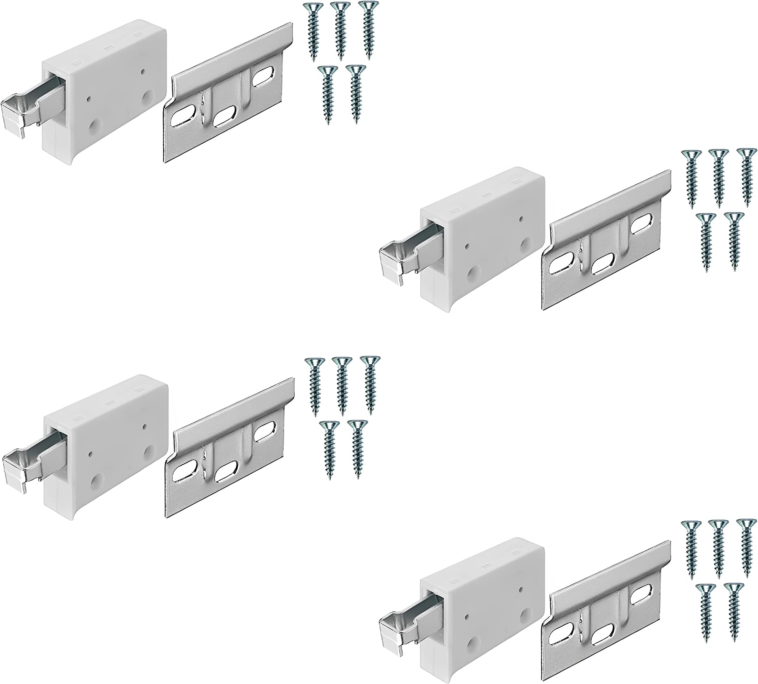 TERF® Kitchen Cabinet Universal Hanging Bracket with Wall Mounting Cupboard Cabinet Hanger Plate 63mm Including Fixing Screw - Pack of 4