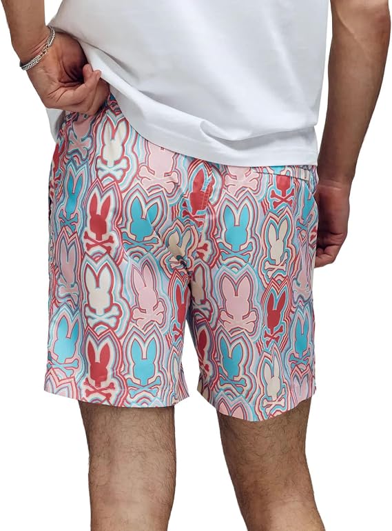 Psycho Bunny Lightweight Graphic Swim Trunk - Chuck