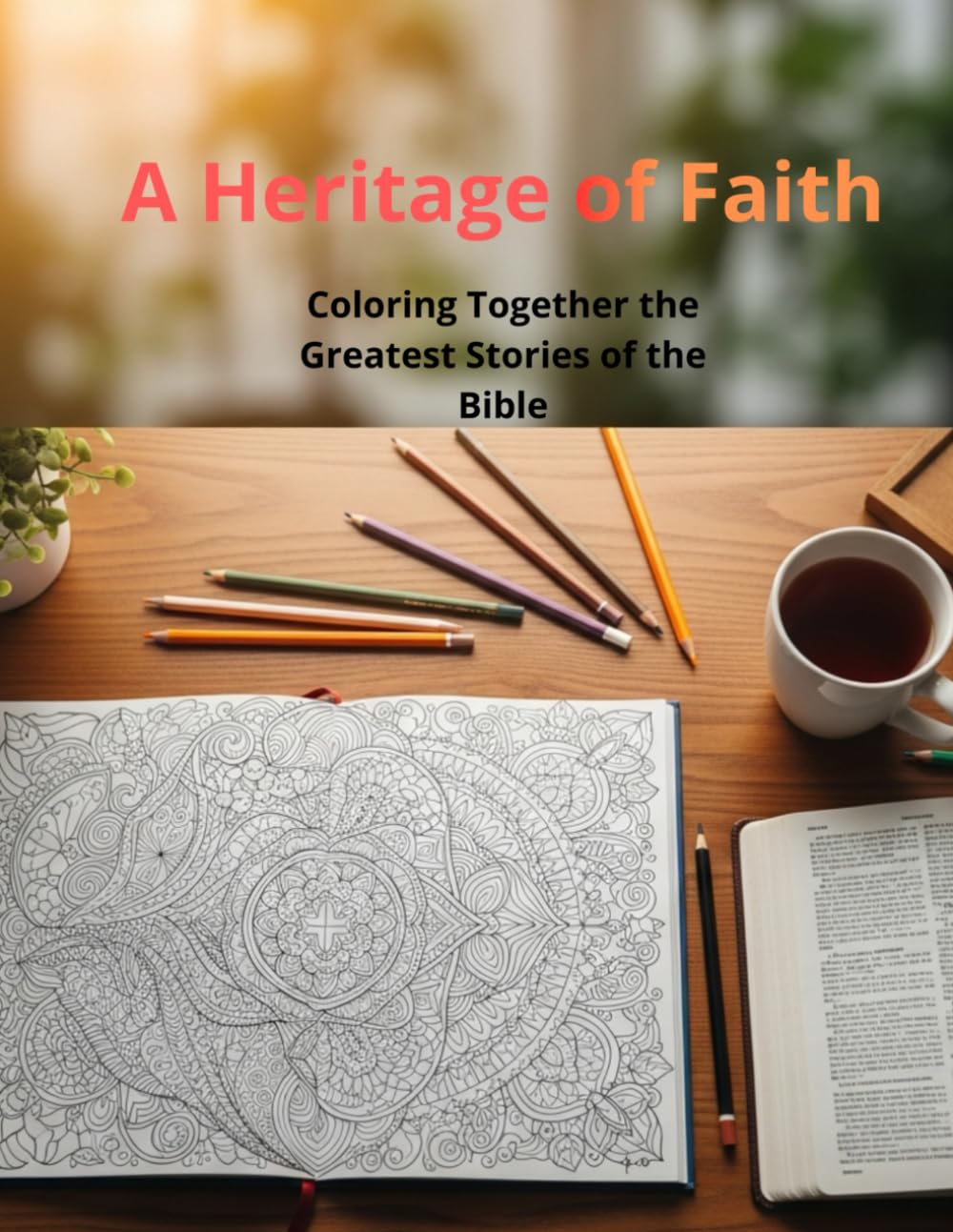 A Heritage of Faith: Coloring Together the Greatest Stories of the Bible - A Relaxing Bible Coloring Book for Families