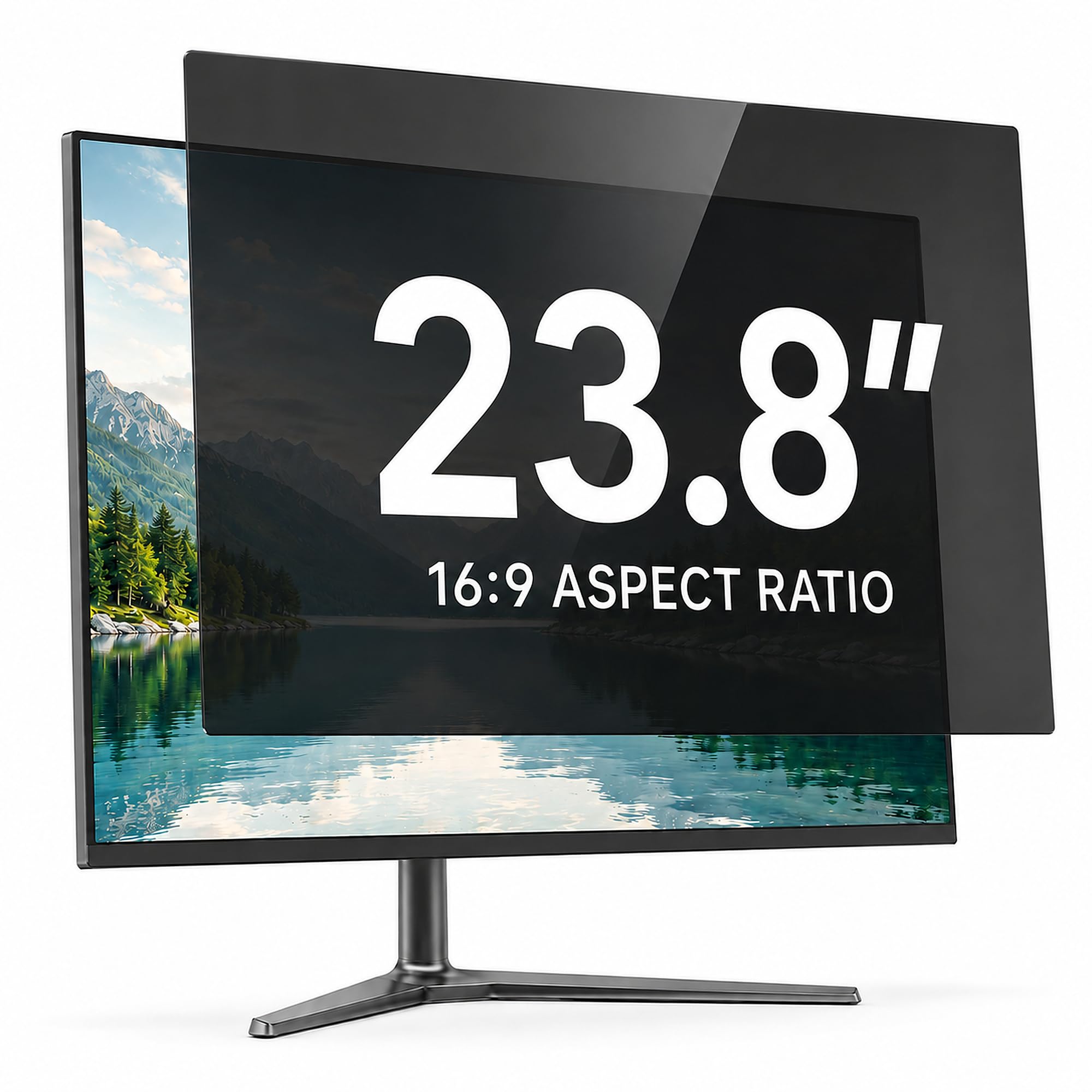 Filtro de pantalla de privacidad de computadora de 23.8 pulgadas para pantalla ancha de 16:9, filtro de privacidad de pantalla, antiespía, antirreflejos, bloqueo de luz azul, película