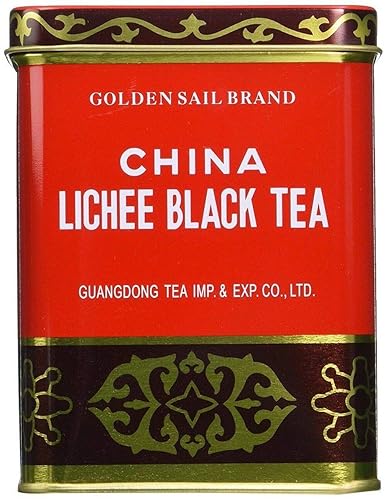 Lichee Té Negro 8.01 oz En Té Caddy Lichi Té Negro Guangdong Lichi Sabor Chino Hong Cha
