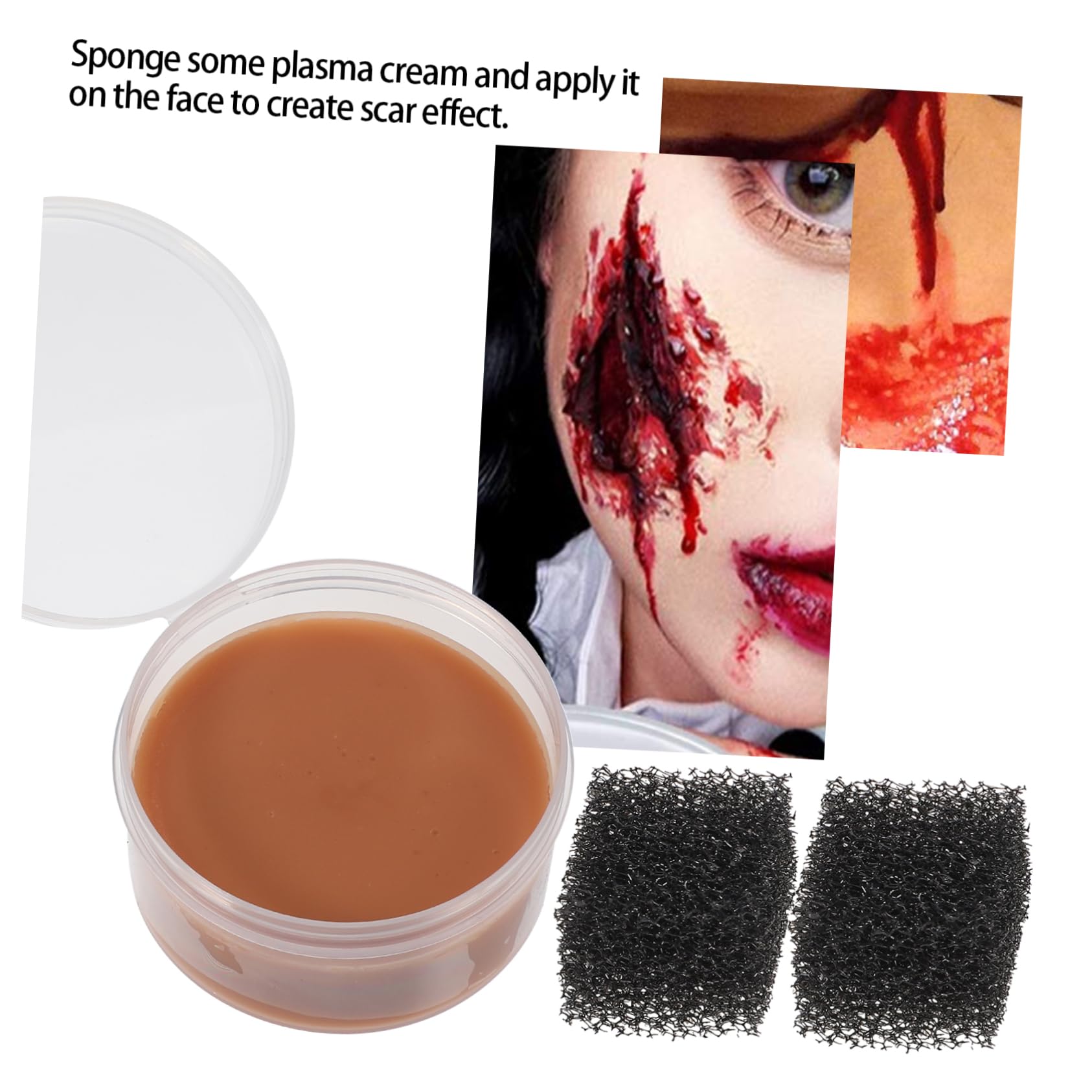 Beaupretty 2juegos Kit De Maquillaje De Cera para Heridas Falsas y Cicatrices De Efectos Especiales para Halloween para Fiestas Temáticas y Cosplay Herramientas De Maquillaje Profesional