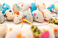 Vista 4 de Fashion's Talk Mouse Cat Toys Soft Plush Catnip Mice Assorted Style Variety Pack 32 Count