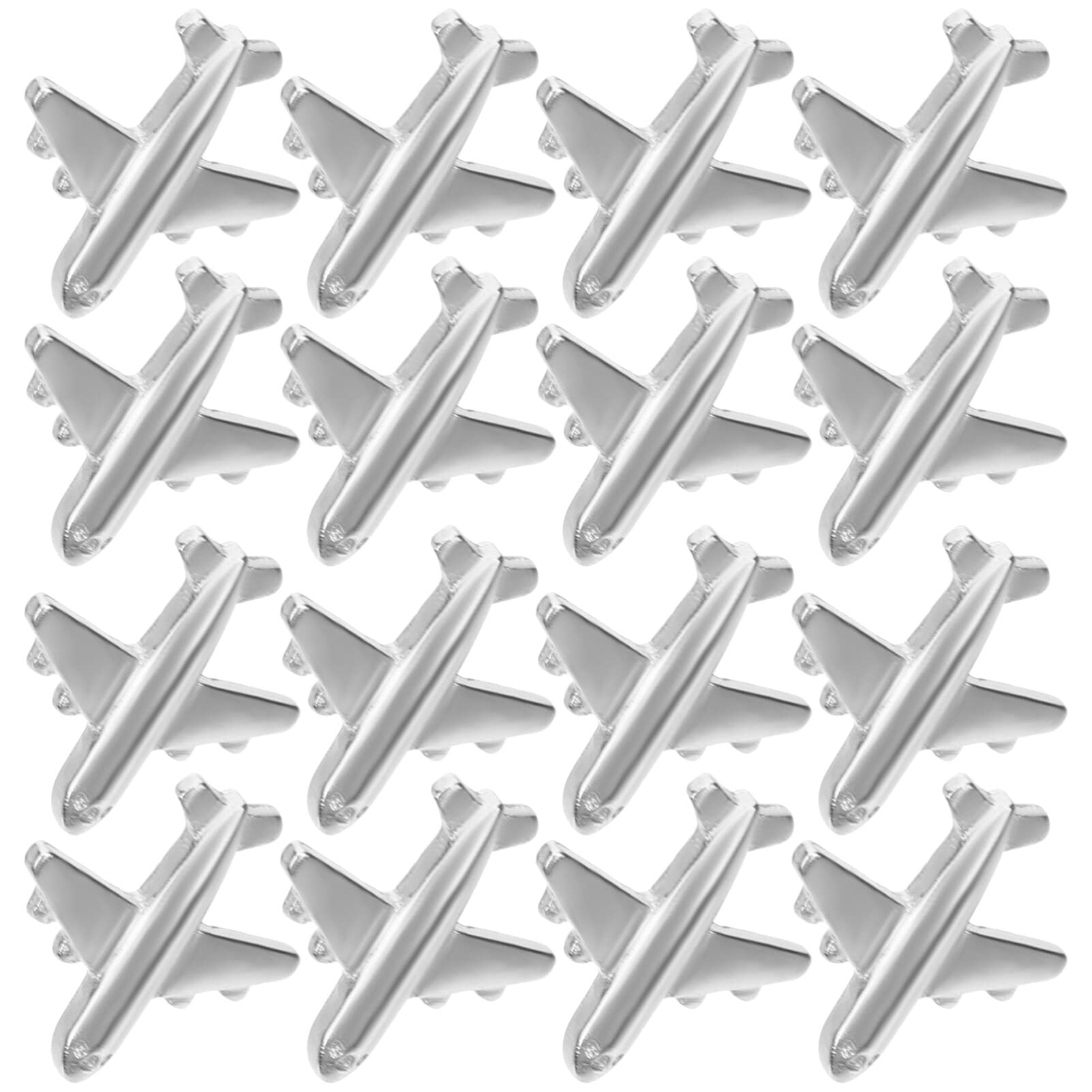 Punaises Avion Métal Argenté, Lot de 12, pour Cartes et Tableaux