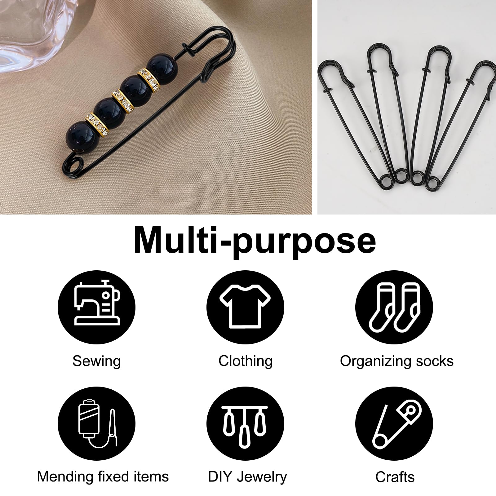 Redamancy Spille Di Sicurezza Grandi 12 Pezzi Spille Da