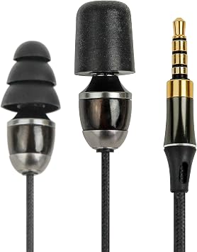 ISOtunes Wired Hearing Protection Headphones, OSHA Compliant Work Earbuds | Noise-cancelling mic, IPX5 water resistance, braided wire, noise-isolating fit, recently improved durable design