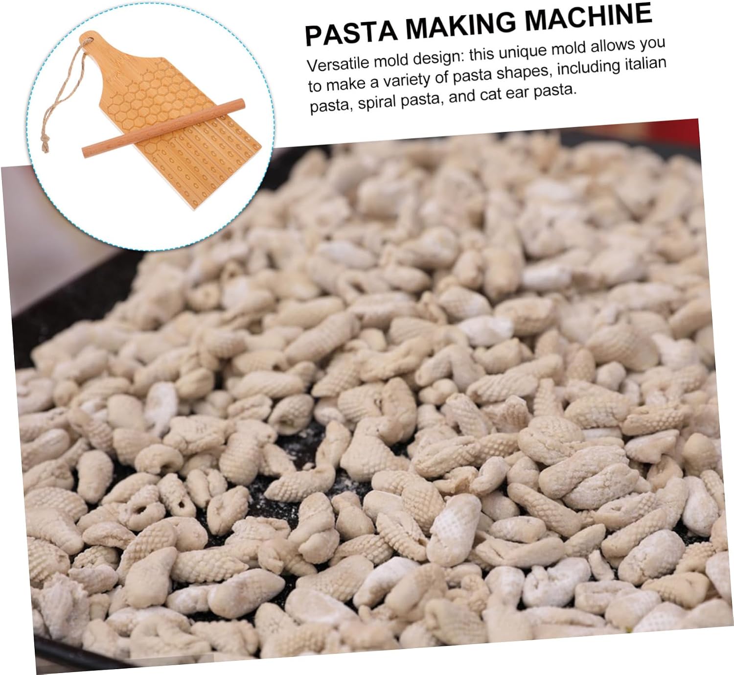 Bamboo Pasta Rolling Board Mold for Dough, Dumpling Wrappers, Home Use