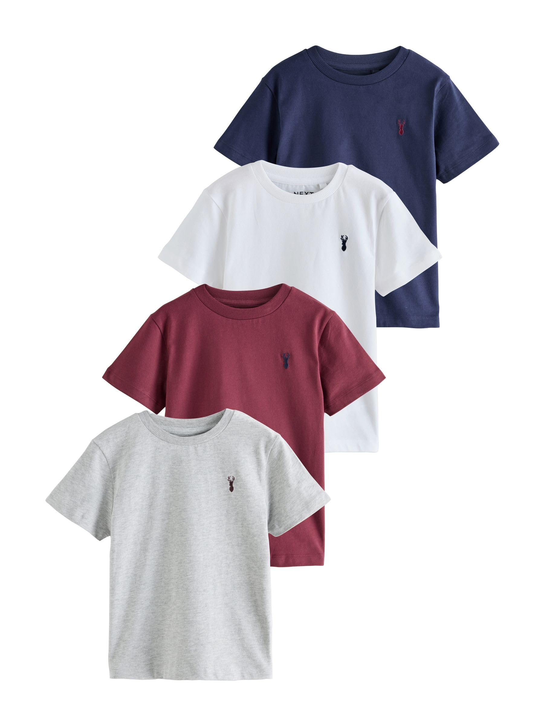 Next REGULAR FIT - SHORT SLEEVE STAG EMBROIDERED 2 PACK - T-shirt basic