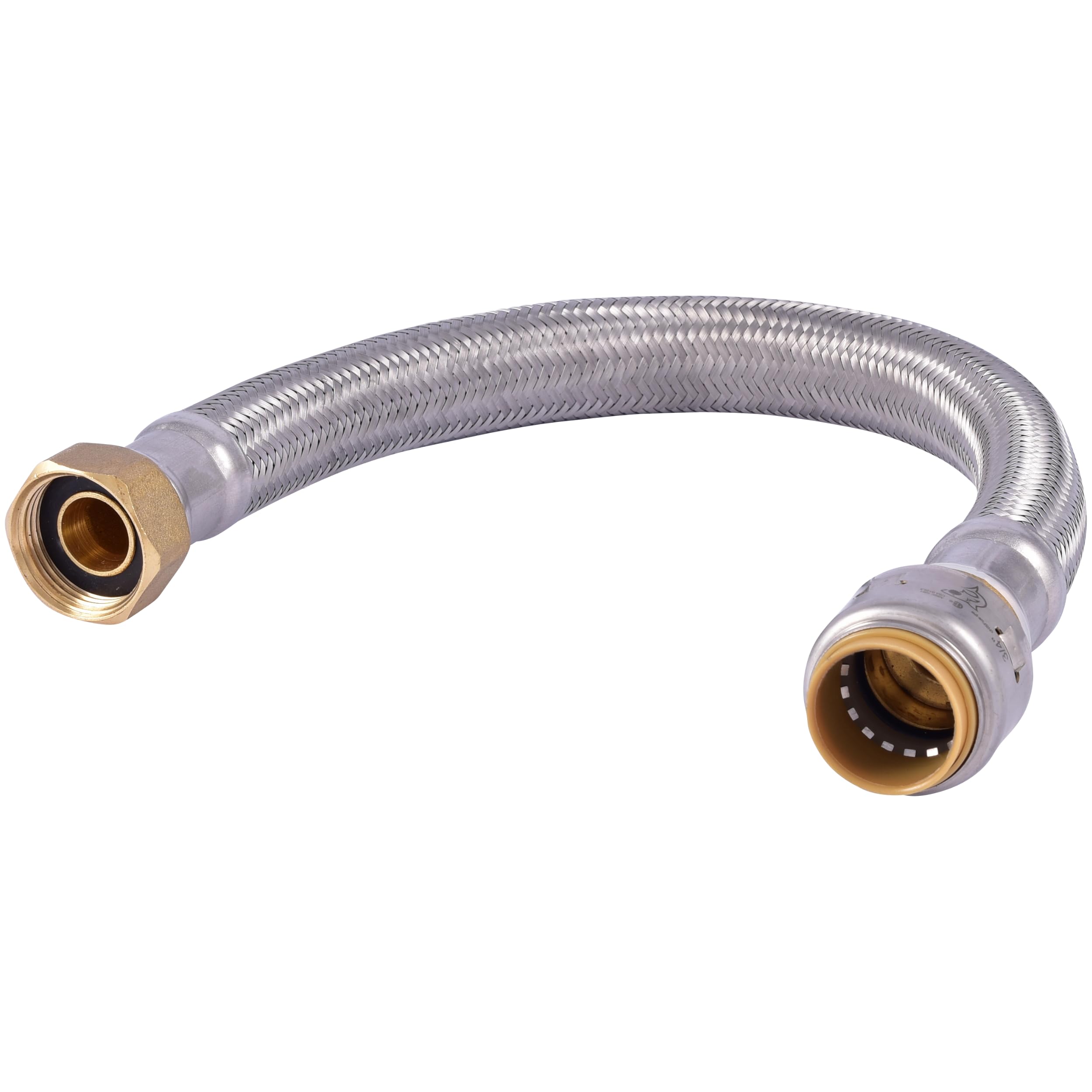 SharkBite Max 3/4 Inch x 3/4 Inch FIP x 15 Inch Stainless Steel Braided  Flexible Water Heater Connector, Push to Connect Brass Plumbing Fitting, PEX  Pipe, Copper, CPVC, PE-RT, HDPE, UR3088FX15 - Amazon.com