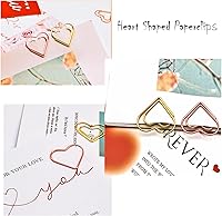 Vista 7 de Decorative Cute Gold Paper Clips for Girls Planner Journal, 30pcs Fancy Small Binder Mara Charms PaperClips Assorted Index Accessories with Pink