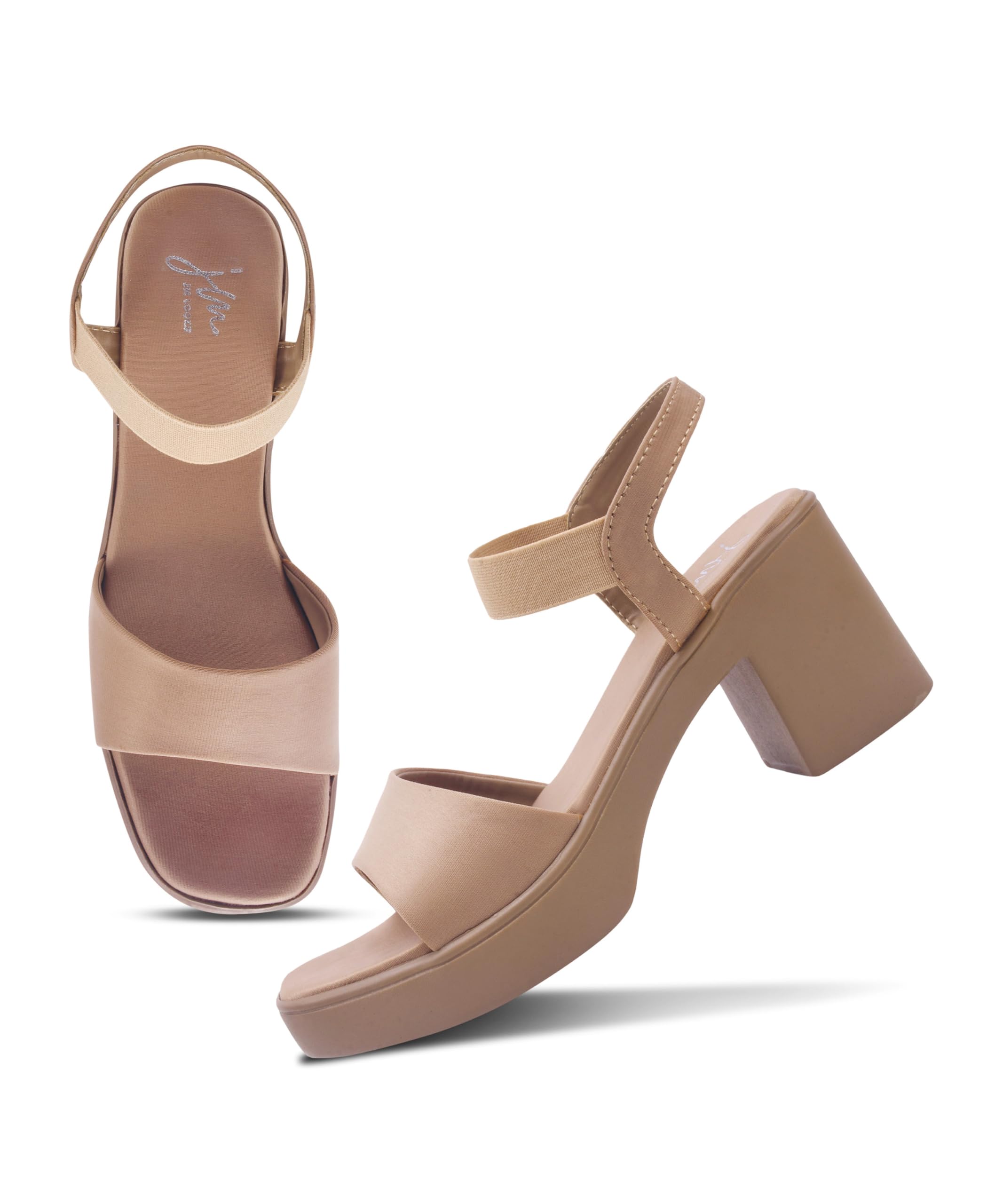 Heels for Women Block High Heels Open Toe Ankle Strap Fashion Sandals for Wedding Party Evening