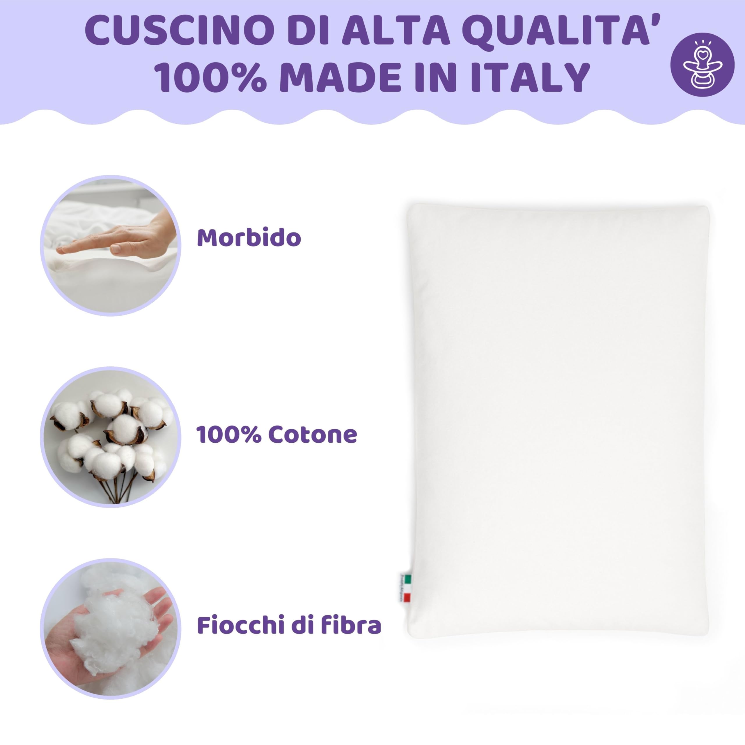 Baby Idea Babysanity Cuscino Letto Antisoffoco Traspirante Per Lettino Neonato Oeko-Tex