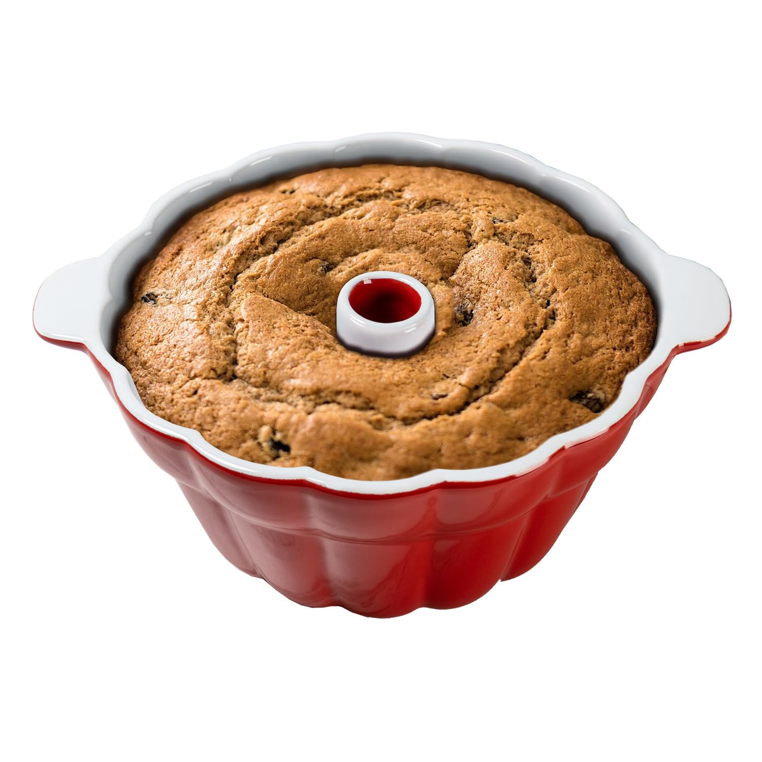 Emeril Lagasse Moule à gâteau Bundt en grès de 24,1 cm – Parfait pour cuire de délicieux gâteaux Bundt